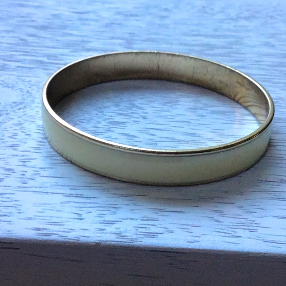 Anne Klein Gold-Tone Ivory Bangle Bracelet